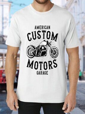American Custom Motors Garage Graphic Tee - White